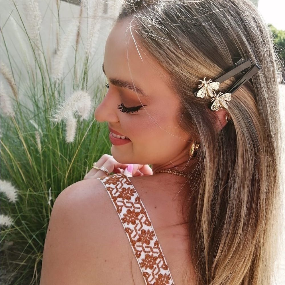 Duckbill Hair Clip Golden Bee black hair clip CHIC CUTE